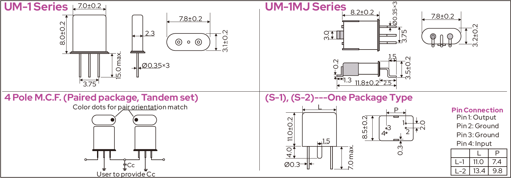 UM-1晶体滤波器