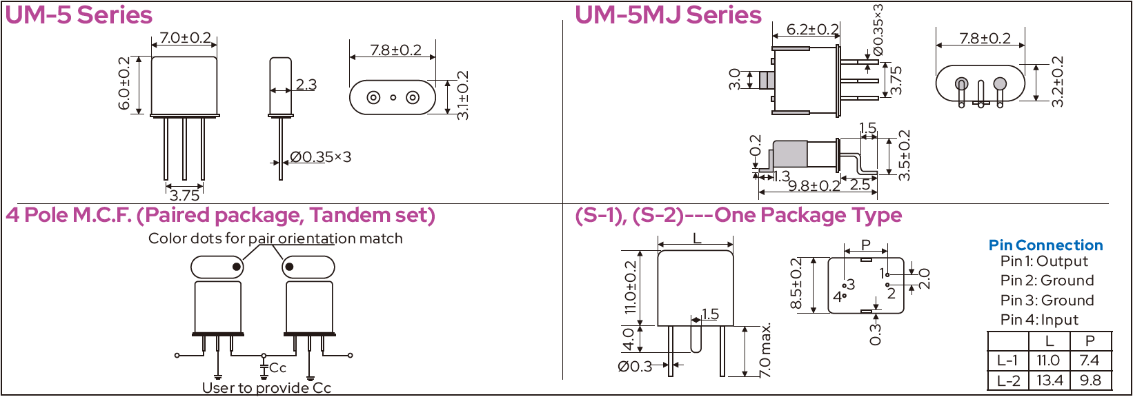 UM-5晶体滤波器